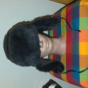 Zavelio Leather Trapper 100% Sheepskin Fur Ear Flap Hat Made in Turkey L